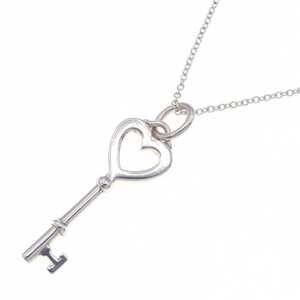 Tiffany Co Heart Key Necklace Sterling Silver Pendant Accessory Choker